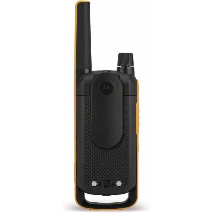 Motorola Talkabout T82 Extreme - Walkie Talkie PMR446 (Pack de 2), Alcance Hasta 10 km, 16 Canales, Resistente IPX4, Linterna LED, Sincronización Fácil